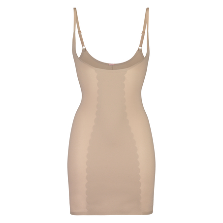 Sculpting scallop dress - Level 3, Beżowy
