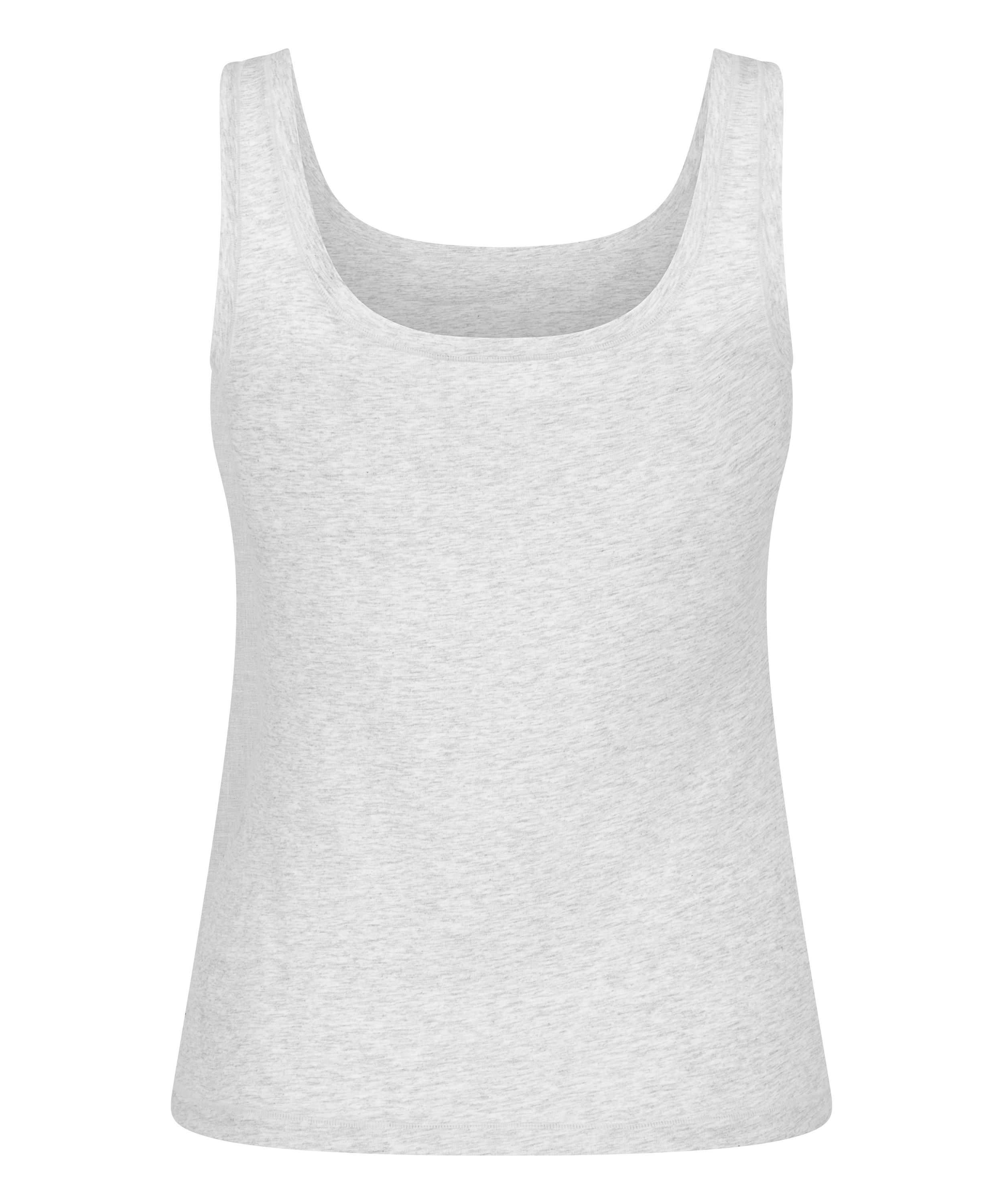 Singlet top z miękkiej bawełny, Szary, main