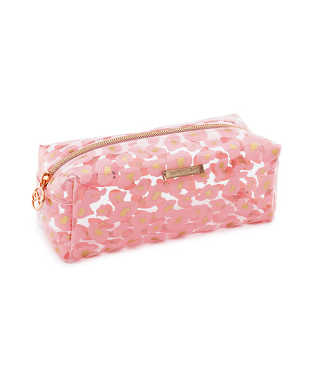 Leopard Make-Up Bag, Różowy