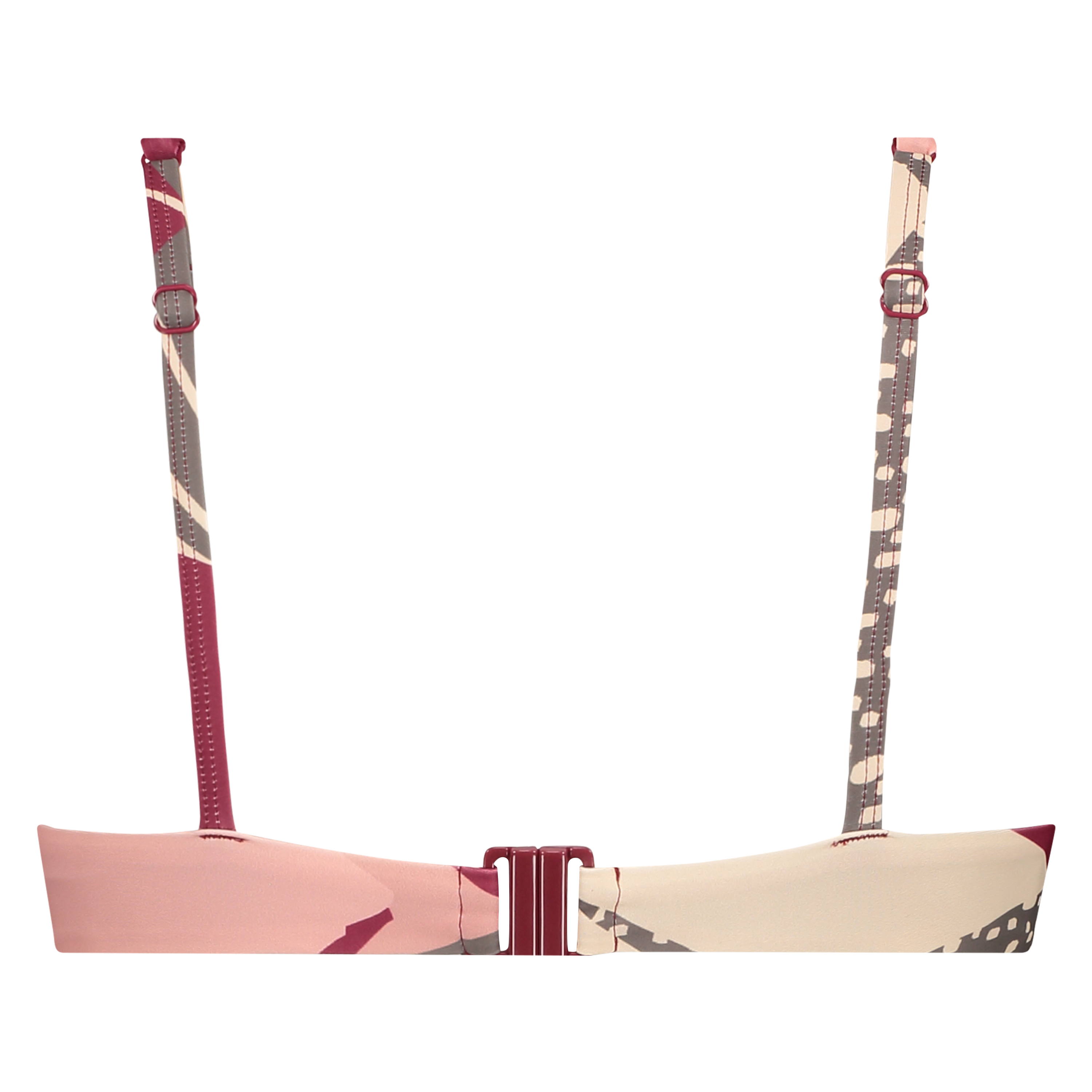 Print Game non-padded underwired bikini top, R&oacute;żowy, main