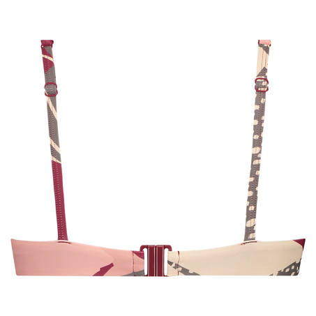 Print Game non-padded underwired bikini top, R&oacute;żowy