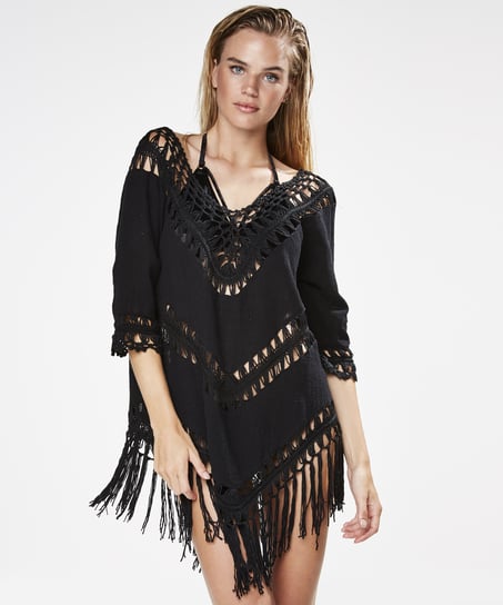Fringe Tunic, Czarny