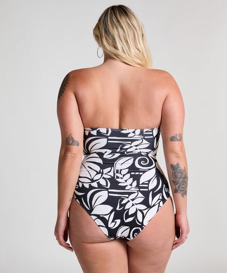 Str&oacute;j kąpielowy Mauritius typu bandeau, Czarny