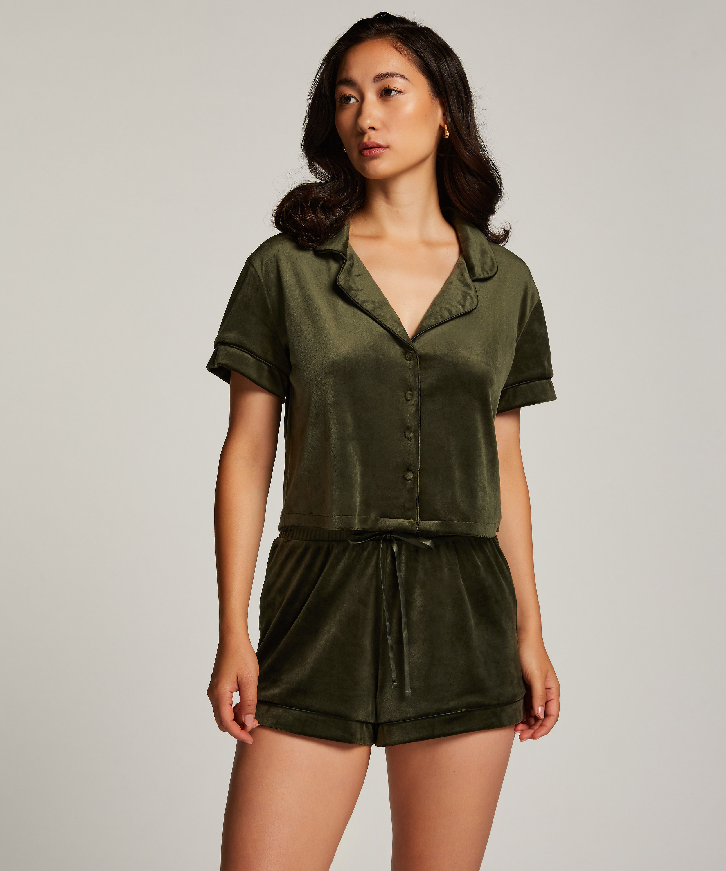 Velvet shorts, Zielony, main