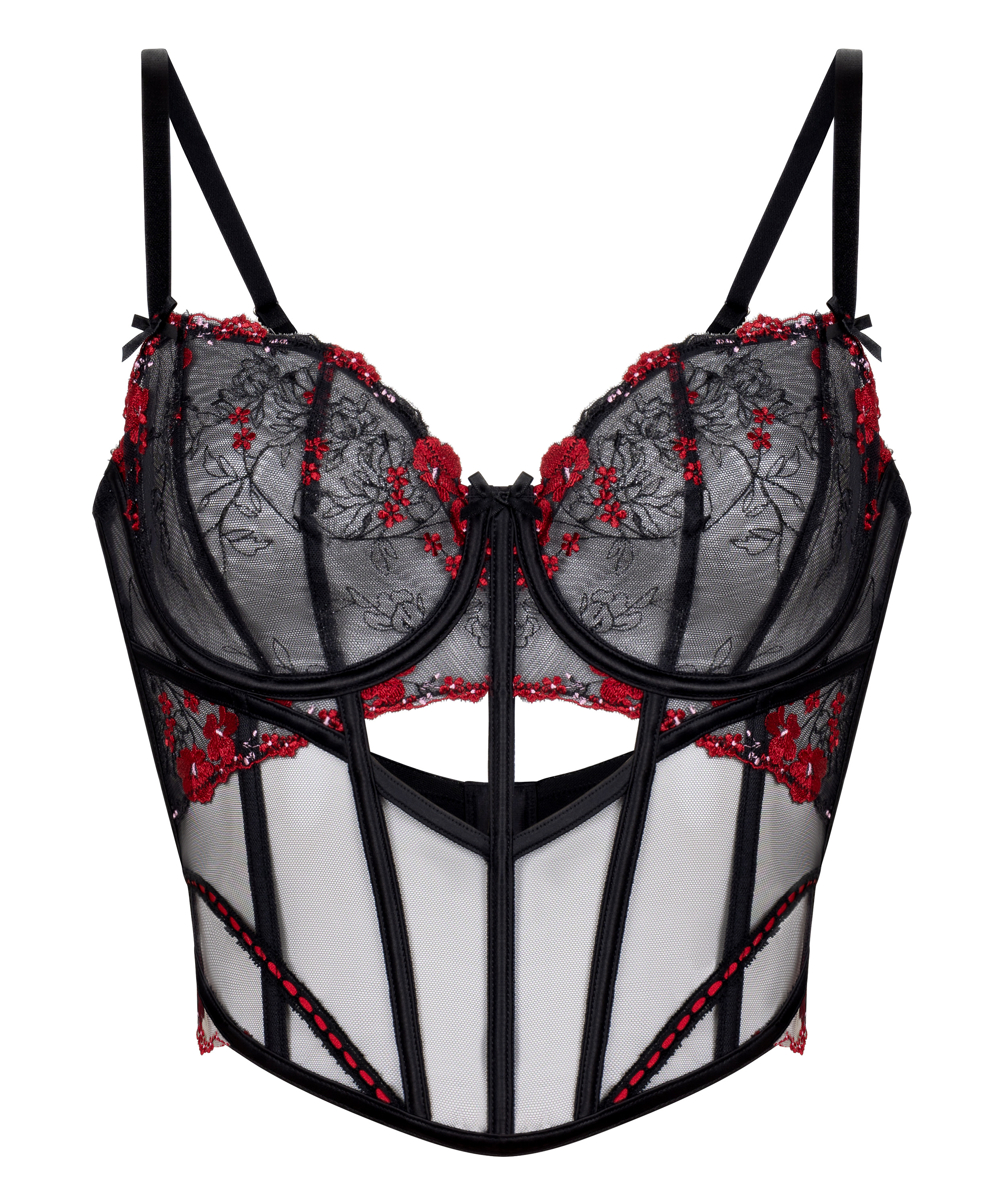 Gorset Peonie, Czarny, main