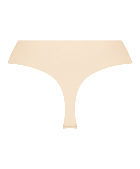 Tanga z wysokim stanem Smooth, Beżowy