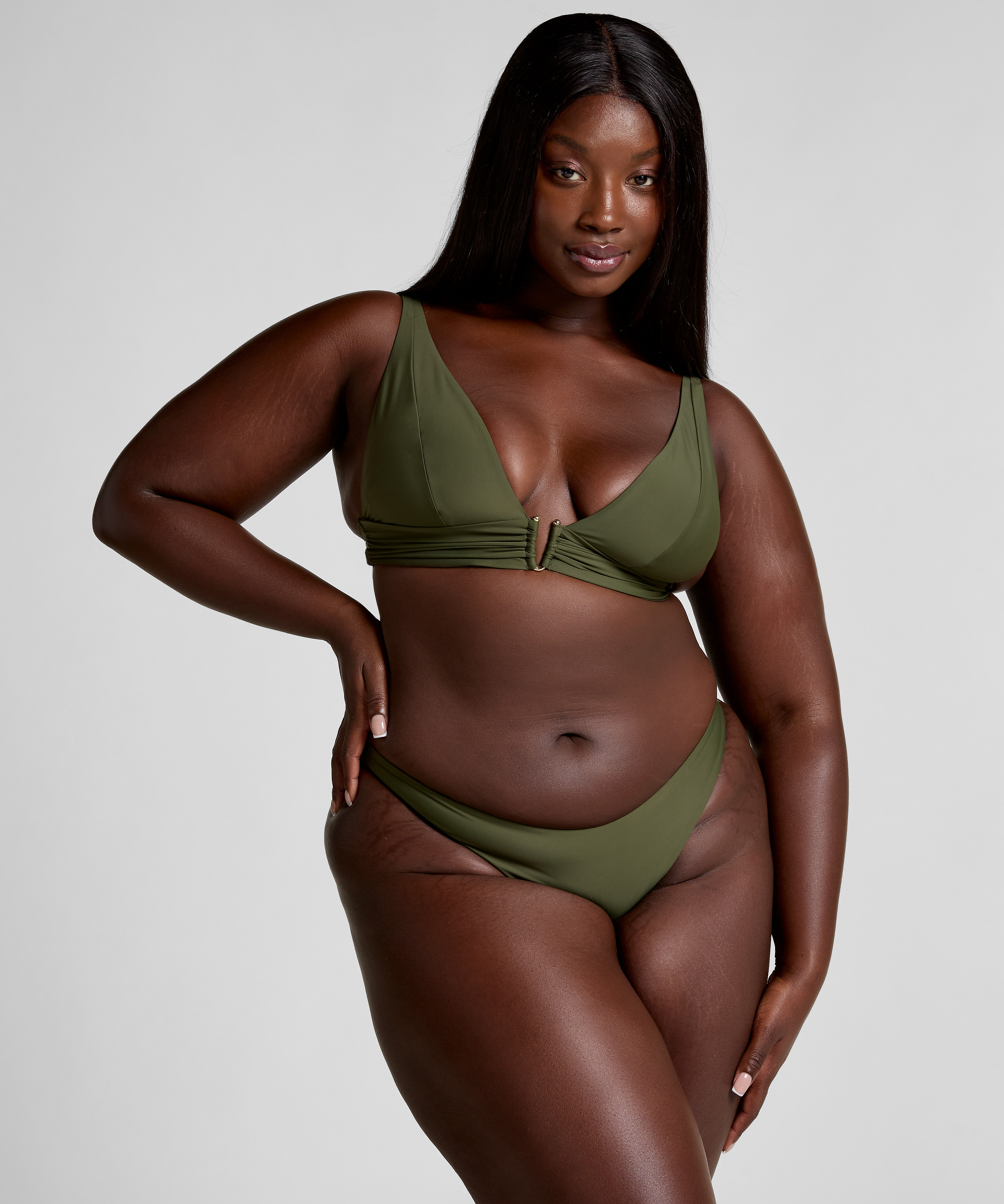 Tr&oacute;jkątna g&oacute;ra od bikini Luna, Zielony, main