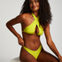 Majtki Bikini Wysoko Krojona Luxe, Zielony