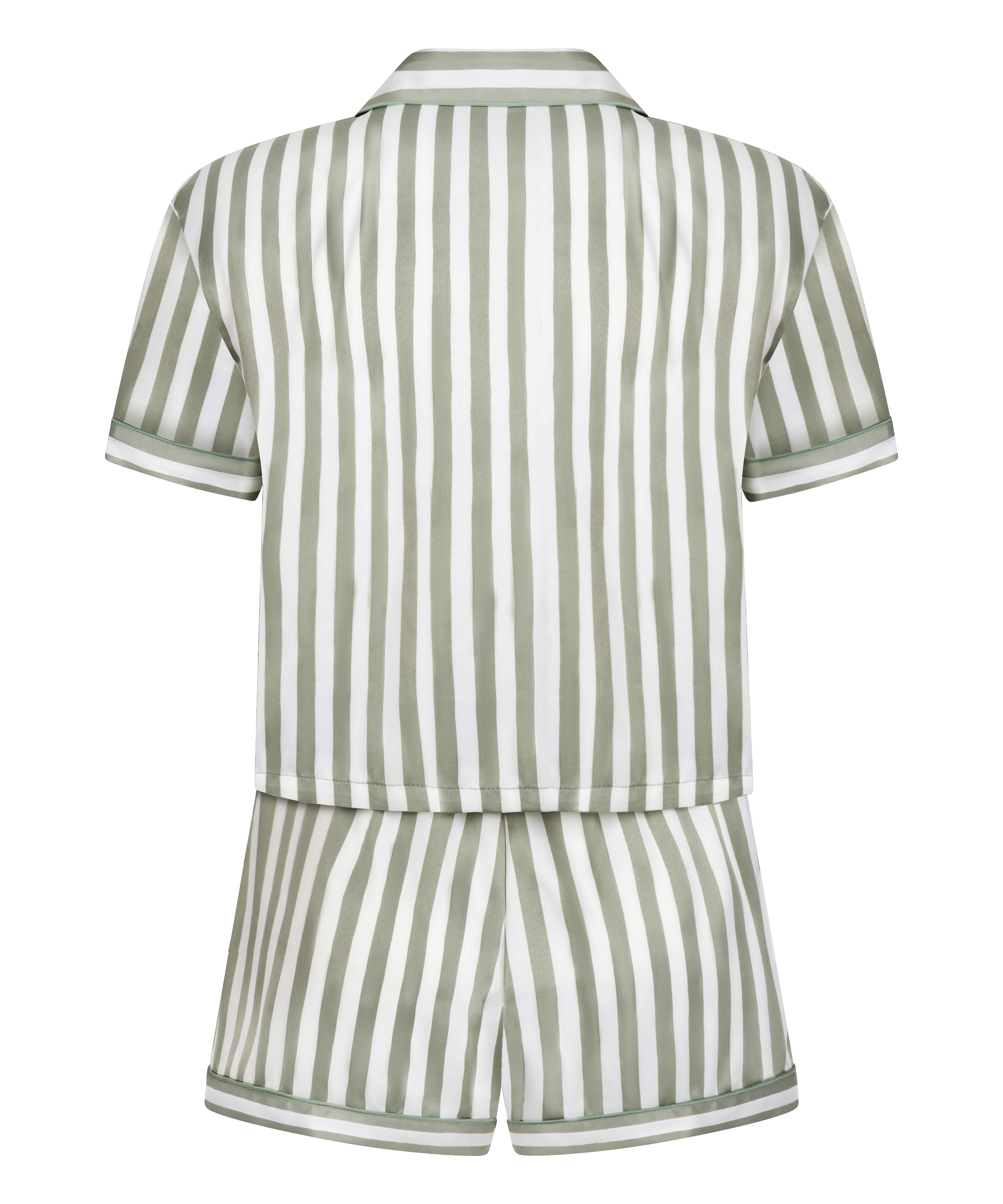 Satynowy zestaw piżamowy, Zielony, main