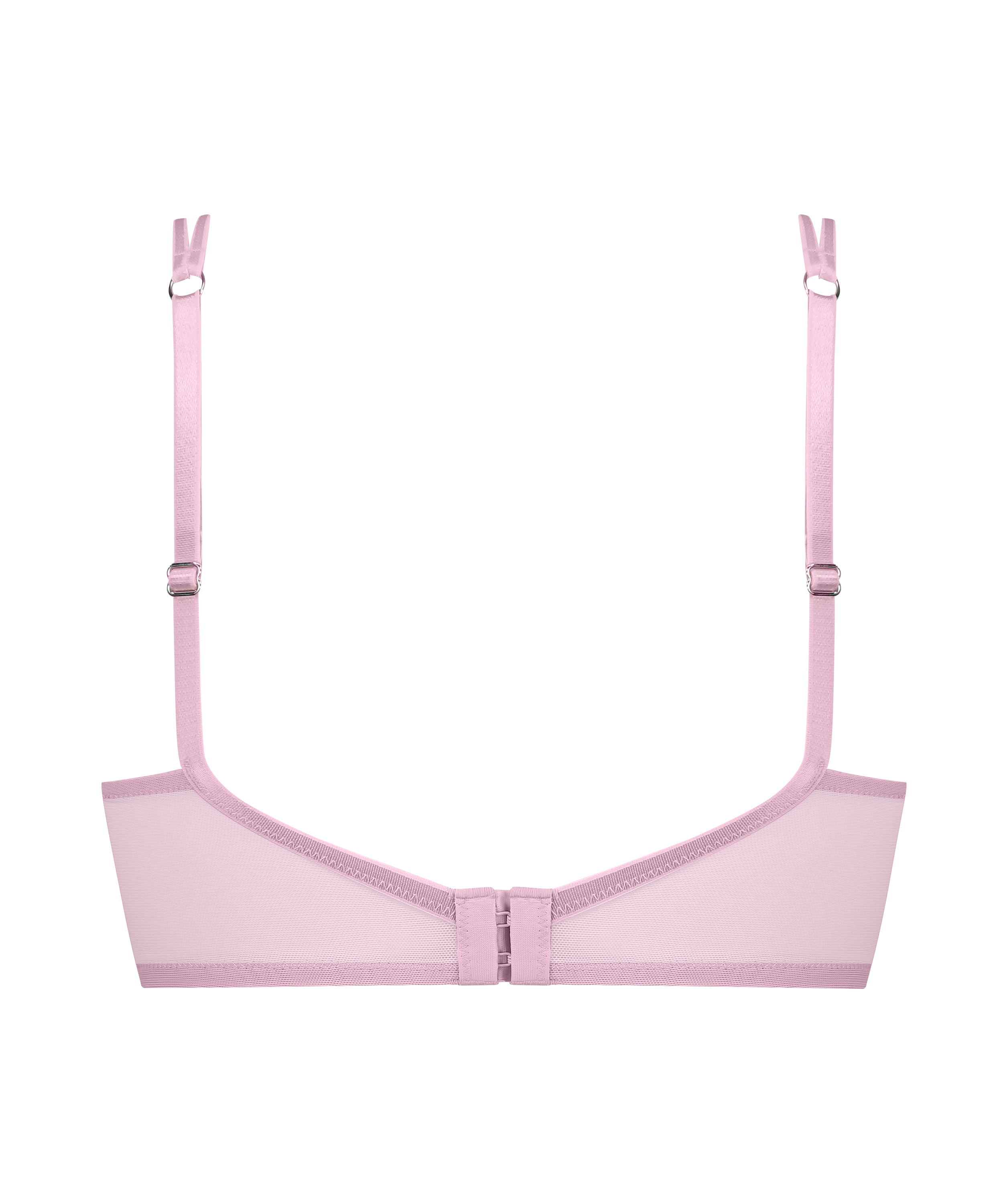 Usztywniany biustonosz push-up z fiszbinami longline Lidia, Różowy, main