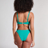 Majtki Bikini Wysoko Krojona Scallop, Zielony