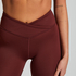 Legginsy z wysokim stanem, Czerwony