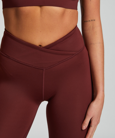 Legginsy z wysokim stanem, Czerwony
