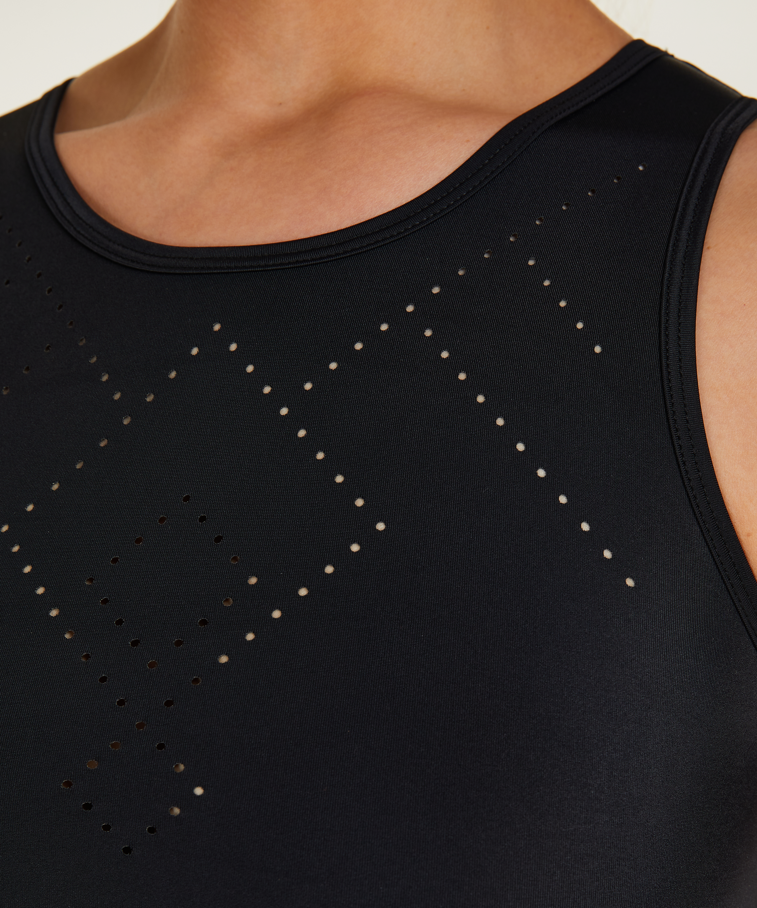 Krótki sportowy top bez rękawów HKMX Naira, Czarny, main