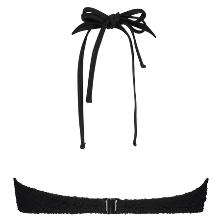 Crochet Bikini Top, Czarny