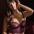 Nadia Padded Underwired Demi-Cup Bra, Czerwony