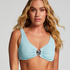 Kr&oacute;tki top bikini Crinkle, Niebieski