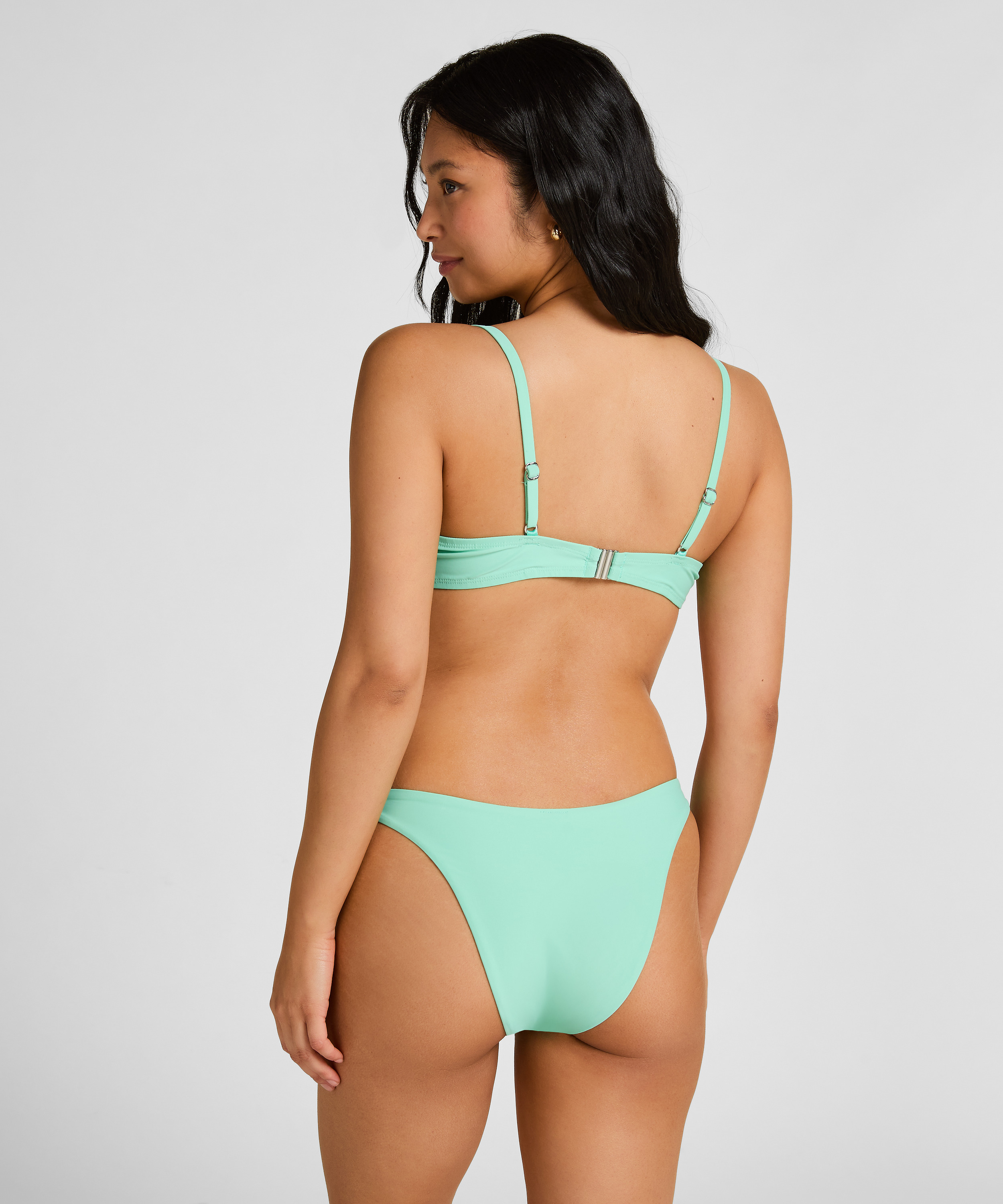 Figi Bikini Highleg Luxe, Zielony, main