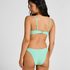Figi Bikini Highleg Luxe, Zielony
