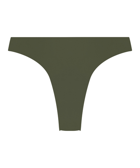 Majtki Bikini Wysoko Krojona Luxe, Zielony