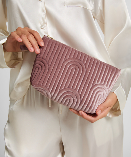 Welurowa kosmetyczka mała, Fioletowy