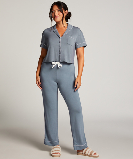 Spodnie Essential z dżerseju, Niebieski