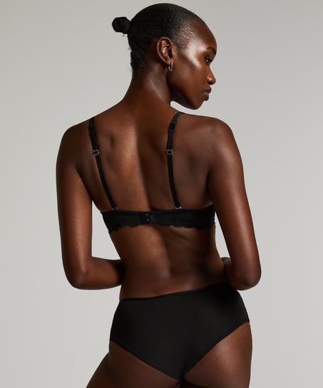 Usztywniony biustonosz push-up z fiszbinami Angie, Czarny