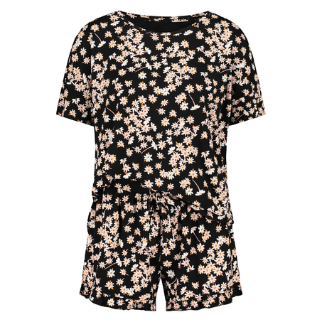 Piżama z szortami, Czarny