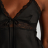 Cami Top Satin Marcela, Czarny