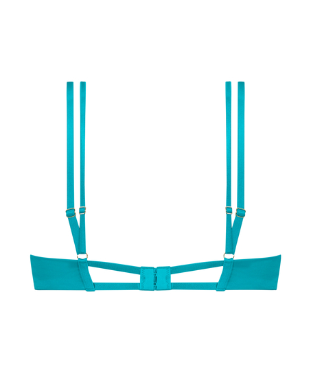 Biustonosz półusztywniany usztywniany z fiszbinami Ellie, Niebieski