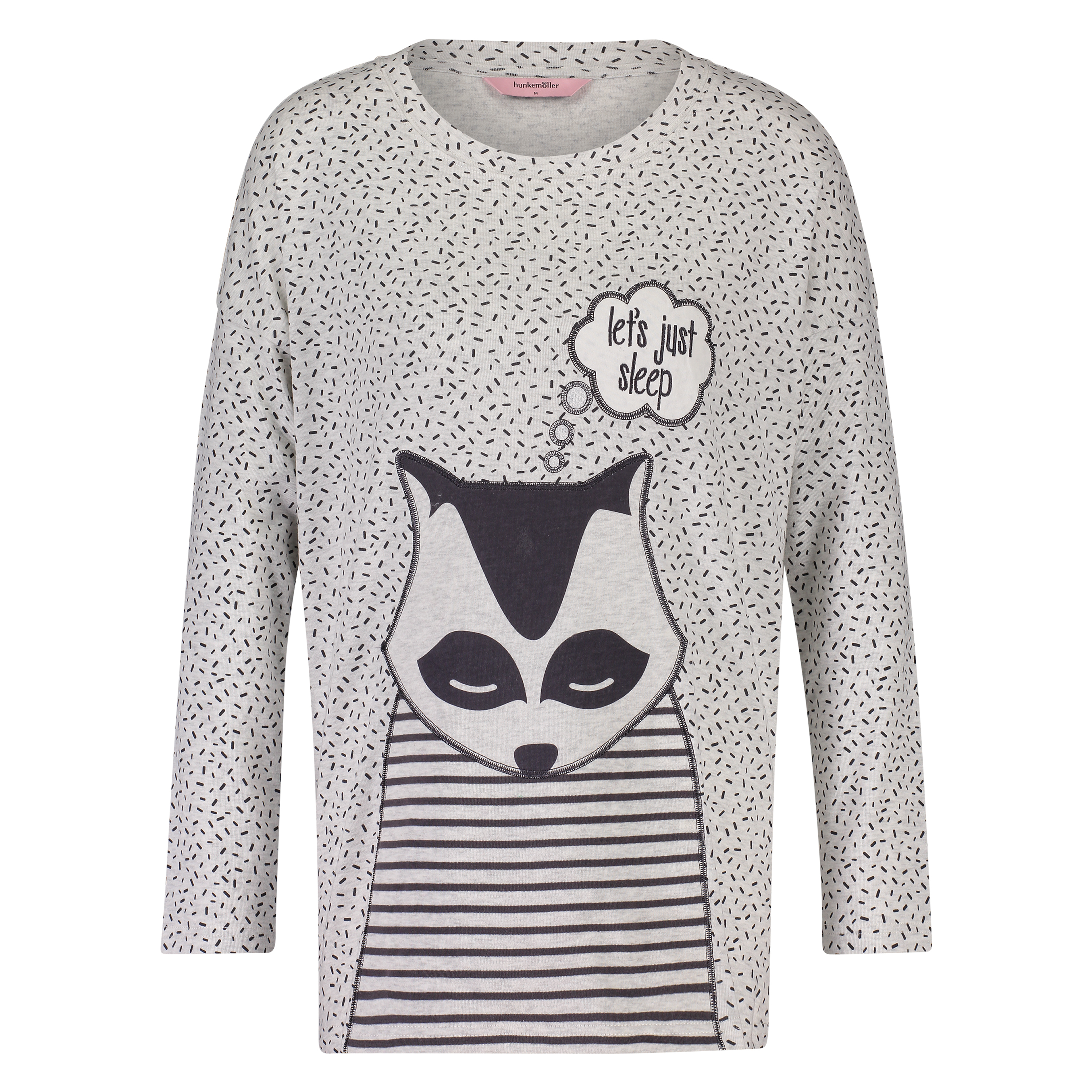 Racoon Jersey Top, Szary, main