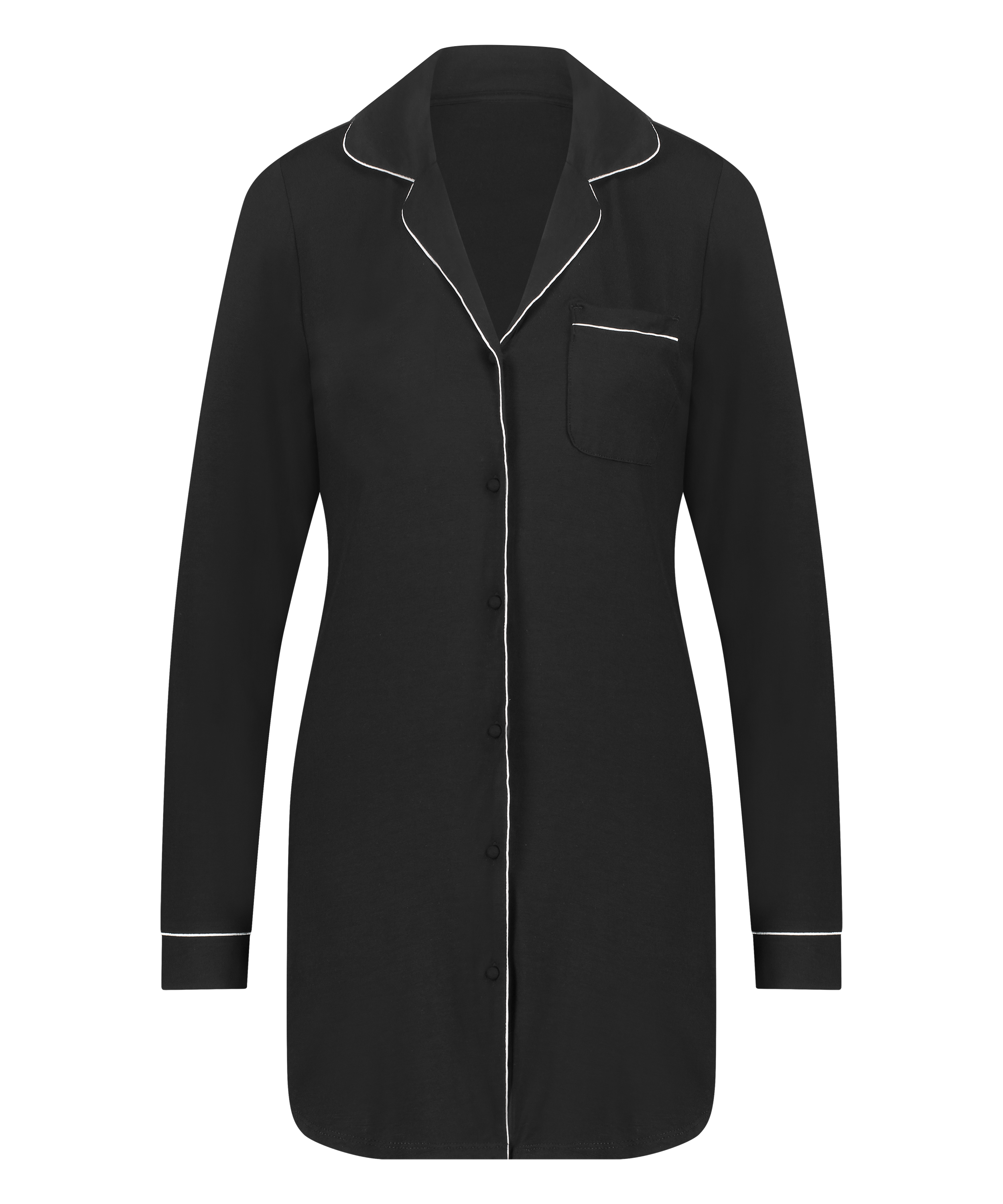 Sukienka Essential z dżerseju z długim rękawem, Czarny, main