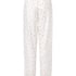 Prążkowane spodnie piżamowe, Biały