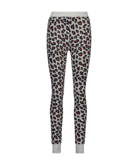 Micro Fleece Leggings, Szary