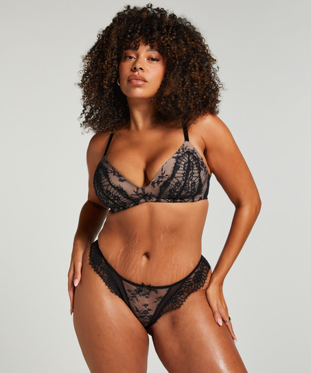 Usztywniony biustonosz bez fiszbinów Daphne, Czarny