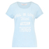 Chest Print SS Top, Niebieski