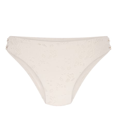 Szydełkowy d&oacute;ł od bikini Crochet, Biały