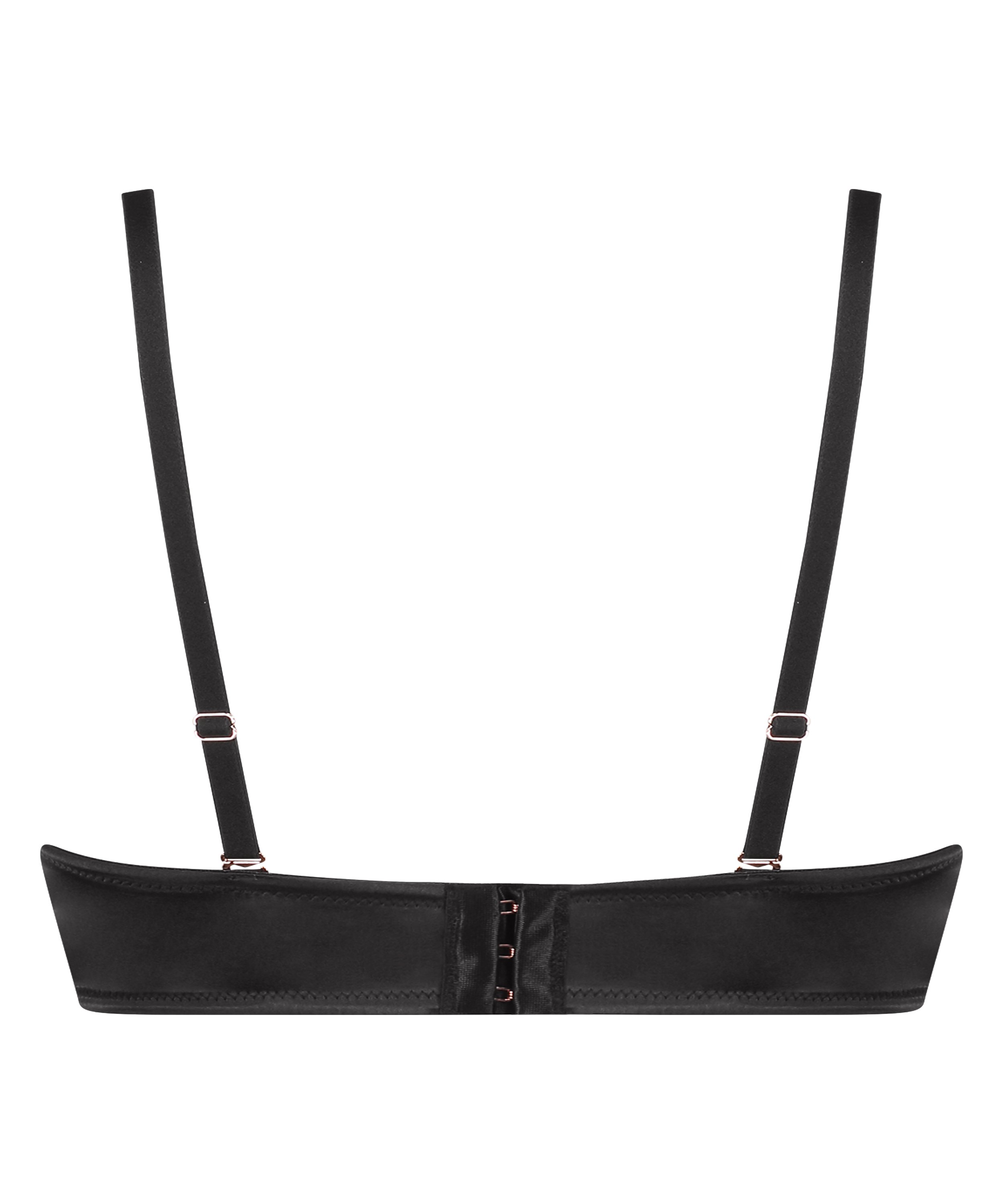 Usztywniony biustonosz z fiszbinami Chalice bez ramiączek, Czarny, main