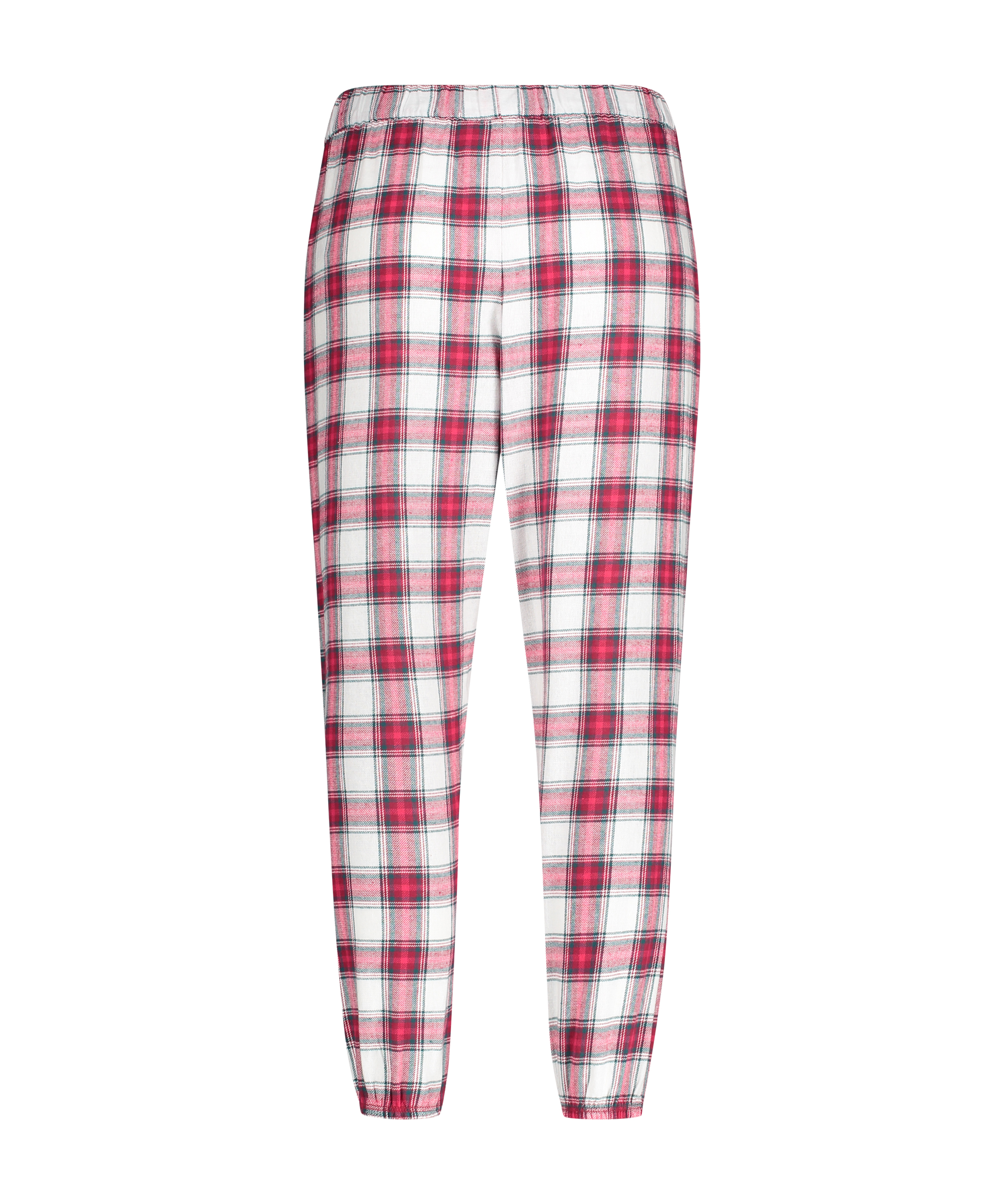 Twill Check Pyjama Pants, Czerwony, main