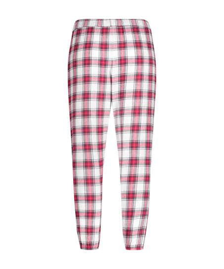 Twill Check Pyjama Pants, Czerwony
