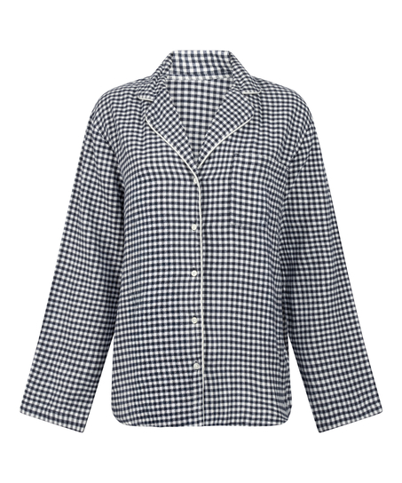 Top piżamowy Flanel Essentials, Niebieski