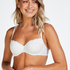 Secret Lace cotton padded underwired bra, Szary
