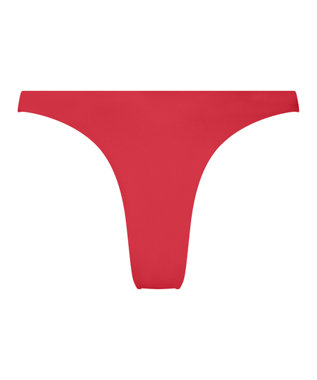 Majtki Bikini Wysoko Krojona Luxe, Czerwony