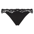 Secret Lace cotton thong, Czarny