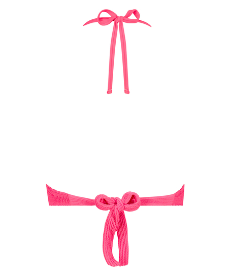 Góra od bikini typu bandeau Crinkle, Różowy