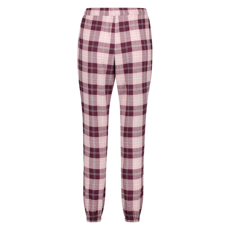 Twill Check Pyjama Pants, Fioletowy