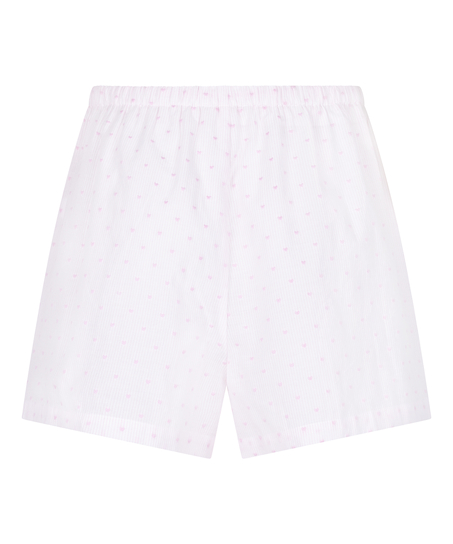 Szorty Piżamowe Heart - Paski Bawełna, R&oacute;żowy