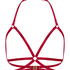 Otwarty biustonosz bralette, Czerwony