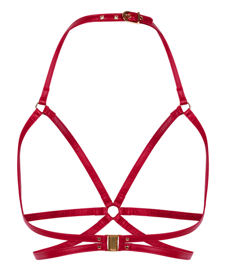 Otwarty biustonosz bralette, Czerwony