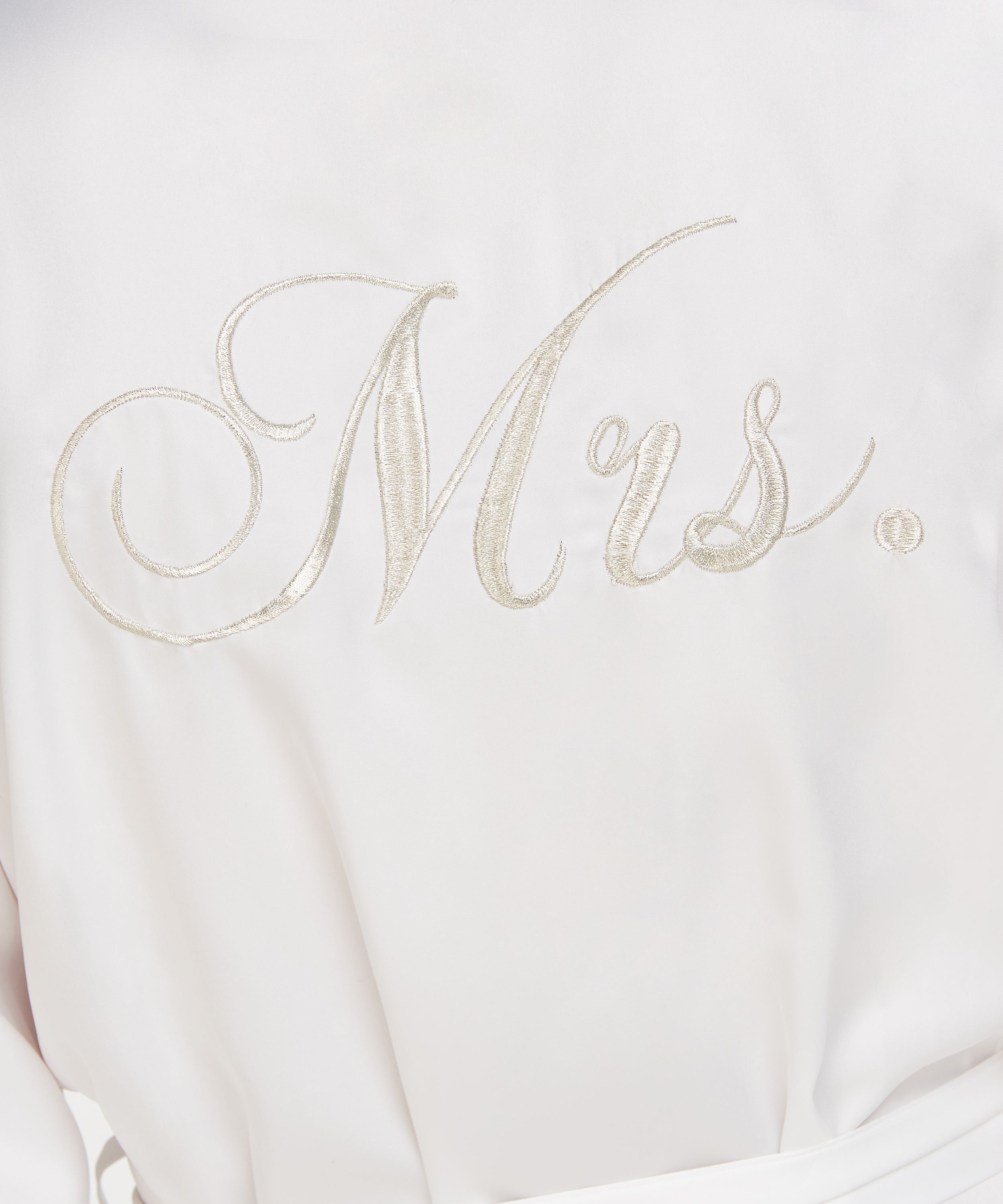 Satynowe kimono dla panny młodej, Biały, main